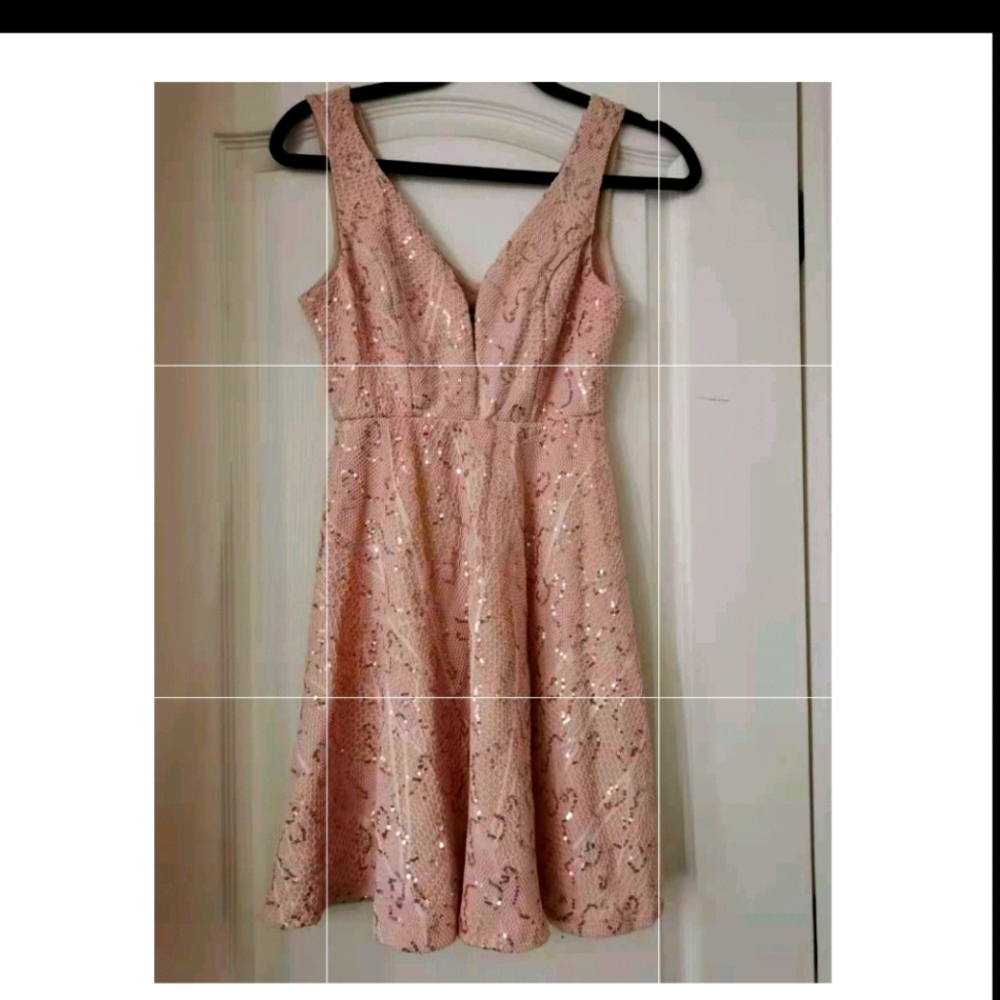 Bailey Blue Snakeskin Sequin Dress